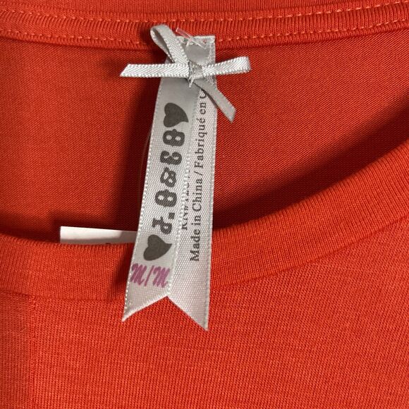 JO&CO Jeans Red Cropped Front Wrapped Knotted Sleeveless Shirt NWT Romantic - Picture 2 of 7